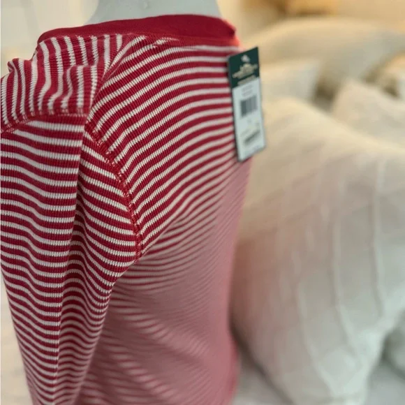 Ralph Lauren Red and White Striped Knit Top - Picture 7 of 8